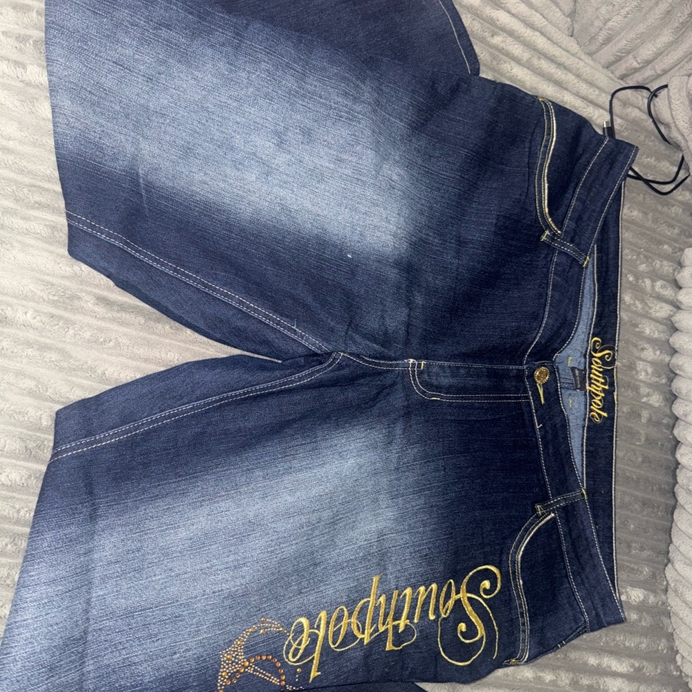 South Pole Dark Blue Flare Jeans